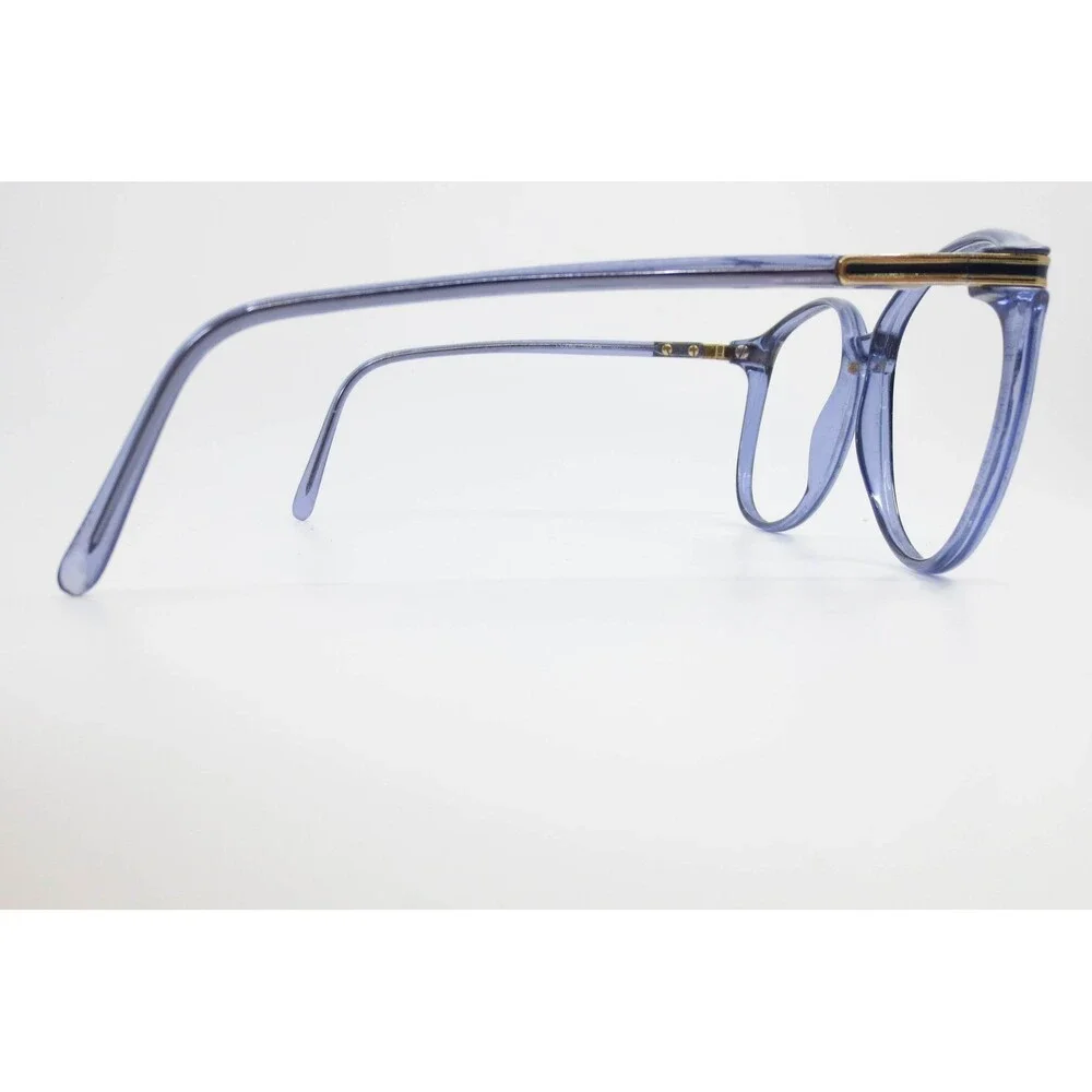 Tura MOD-323 Navy Blue Round Eyeglasses Frames Japan 140 HGP Vintage Eyewear
